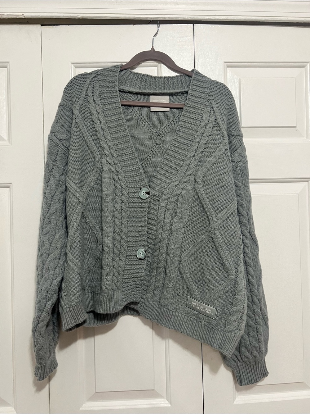 Taylor Swift The Tortured Poets Department Cable Knit Button-Front Cardigan -